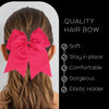 Hot Pink Clip Hair Bows - 10 Pack