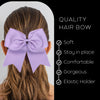 3 Light Purple Cheer Bow Large Hair Bows with Ponytail Holder Cheerleader Ribbon Cheerleading Softball Accessories
