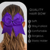 Purple Clip Hair Bows - 10 Pack