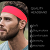 Neon Pink Cotton Headbands - 12 Pack