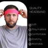 Sweatbands Terry Cotton Sports Headband Sweat Absorbing Head Band Neon Pink 2