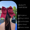 Maroon Glitter Cheer Bow for Girls Large Hair Bows with Ponytail Holder Ribbon