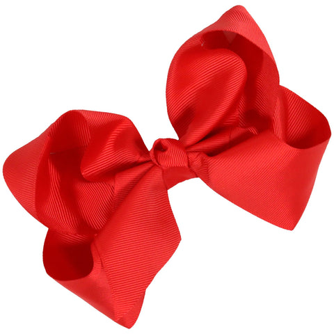 Red Cheer Bow Large Hair Bow with Clip