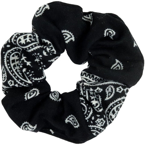 Black Bandana Scrunchie