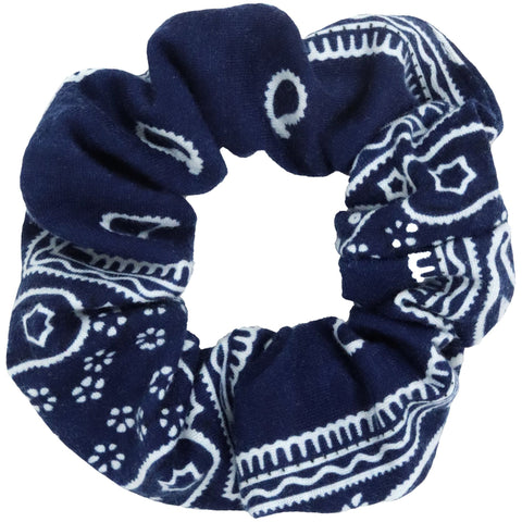 Navy Bandana Scrunchie