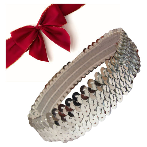 Silver Sequin Headband