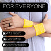 Yellow Wrist Sweatbands - 6 Pack