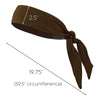 Tie Back Headbands 12 Moisture Wicking Athletic Sports Head Band Brown