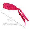 Tie Back Headband Moisture Wicking Athletic Sports Head Band Hot Pink