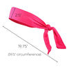 Tie Back Headbands 3 Moisture Wicking Athletic Sports Head Band Neon Pink