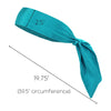 Tie Back Headband Moisture Wicking Athletic Sports Head Band Turquoise