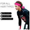 Tie Back Headband Moisture Wicking Athletic Sports Head Band Hot Pink
