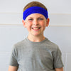 Sweatbands 12 Terry Cotton Sports Headbands Sweat Absorbing Head Bands Blue