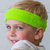 Sweatbands 12 Terry Cotton Sports Headbands Sweat Absorbing Head Bands Neon Green