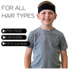 Wide Cotton Headband Soft Stretch Headbands Sweat Absorbent Elastic Head Band Black
