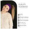 Wide Cotton Headbands 12 Soft Stretch Headband Sweat Absorbent Elastic Head Bands Purple