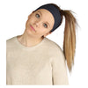 Wide Cotton Headband Soft Stretch Headbands Sweat Absorbent Elastic Head Band Charcoal