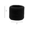 Black Wrist Sweatbands - 2 Pack