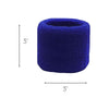 Sweatband for Wrist Terry Cotton Wristbands 6 Blue