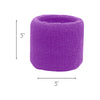 Sweatband for Wrist Terry Cotton Wristbands 2 Pack Purple