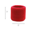 Sweatband for Wrist Terry Cotton Wristbands 2 Pack Red