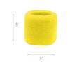 Yellow Wrist Sweatbands - 6 Pack