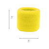Sweatband for Wrist Terry Cotton Wristbands 2 Pack Yellow