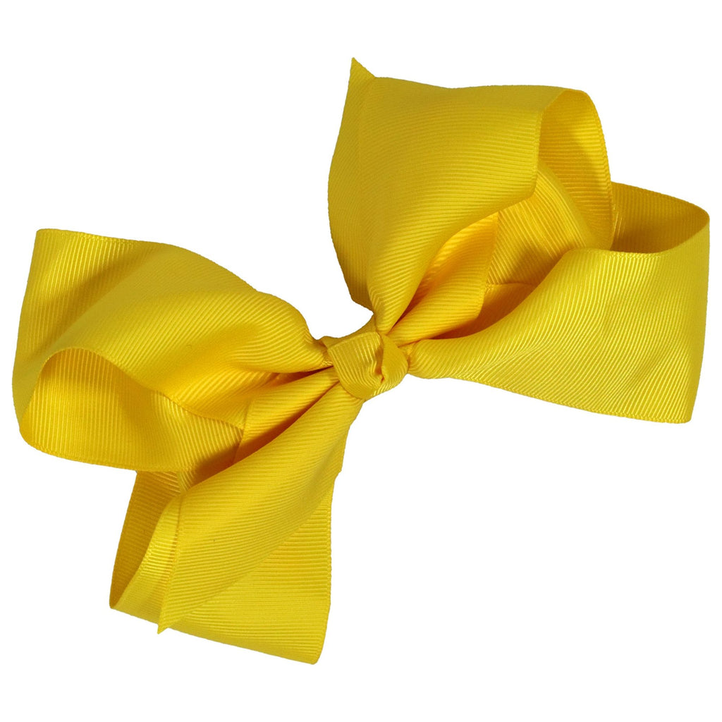 Yellow Cheer Bow Large Hair Bow with Clip