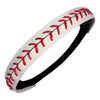 Baseball Headband Non Slip Leather Sports Head Bands White Red