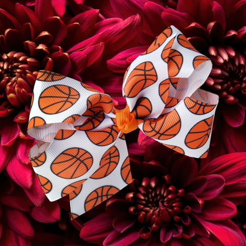 Basketball Sports Classic Hair Bow