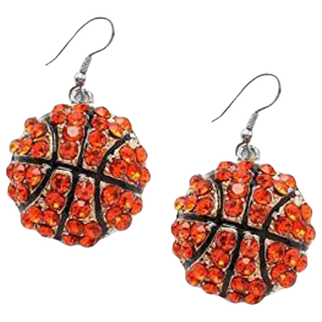 Basketball Hook Earrings Rhinestone