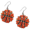 Basketball Hook Earrings Rhinestone
