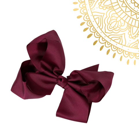 Maroon Classic Hair Bow