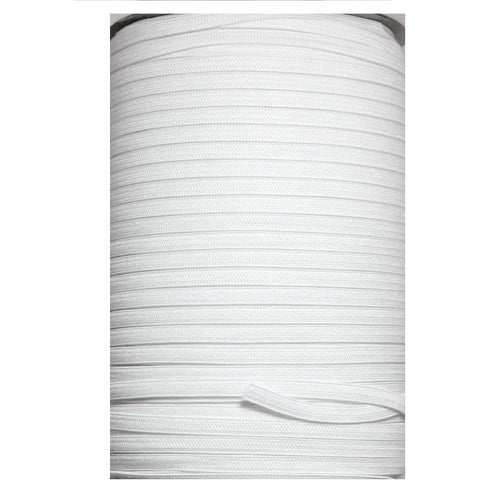 6 mm 144 Yard Roll Yards Elastic Rope White Flat Band Stretch Cord 6mm Trim Ribbon Material for  by the Yard