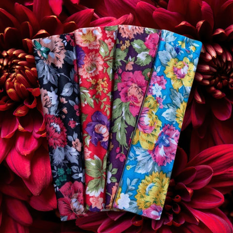 Floral Cotton Headbands - 4 Pack