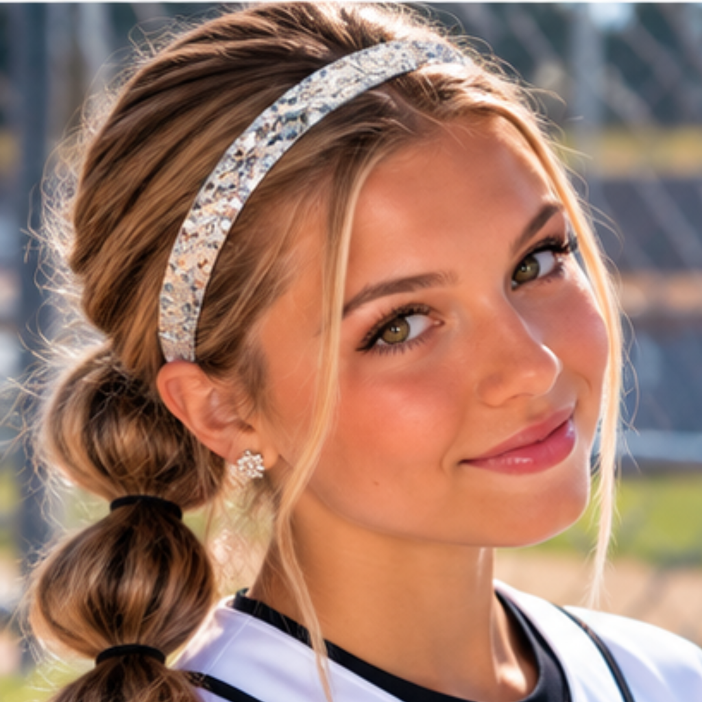 Silver Glitter Headband