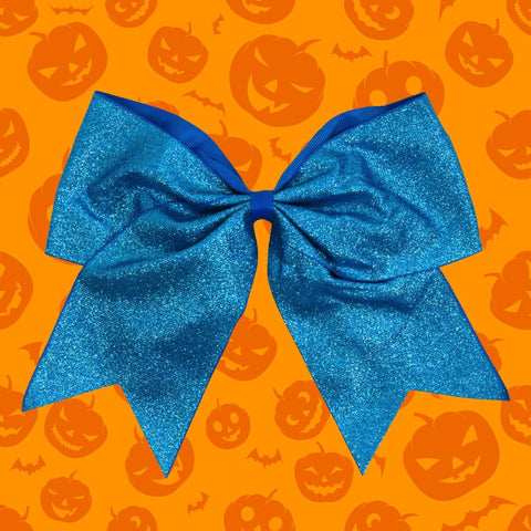 Teal Glitter Cheer Bow