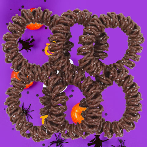 Brown Braided Spiral Hair Ties - 6 Pack