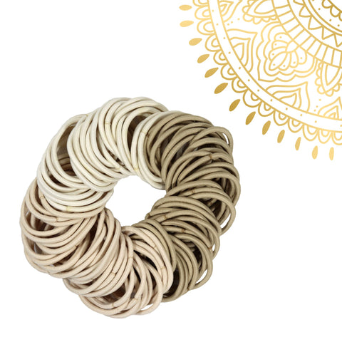 Blonde Ombre Hair Elastics - 100 Pack