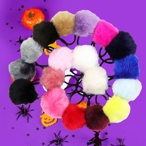 Pom Pom Ponytail Holder Rubber Bands Fluffy Pony Tail Hair Tie Elastic Hair Band Accessories You Pick Colors and Quantities