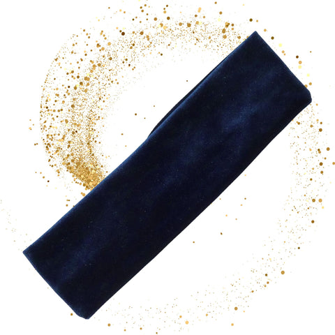 Navy Velvet Headband