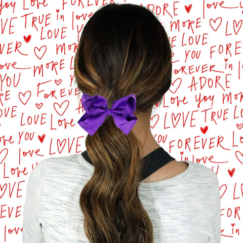 Purple Classic Hair Bow