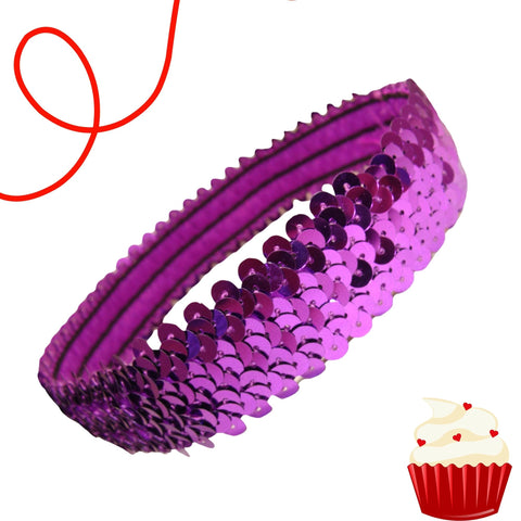 Purple Sequin Headband