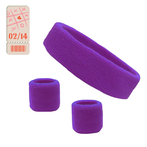 Purple Sweatband Set