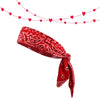 Red Bandana Tie Headband