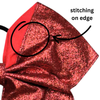 Red Stitched Sparkle Cheer Bow
