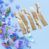 Hair Ties 5 Elastic Cream Ponytail Holders Ribbon Knotted Bands