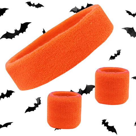 Orange Sweatband Set