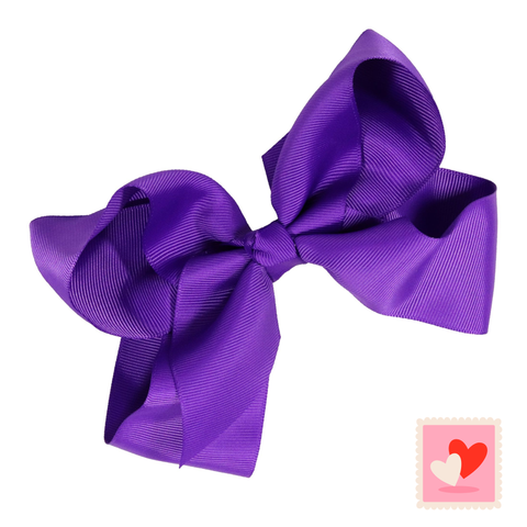 Purple Classic Hair Bow