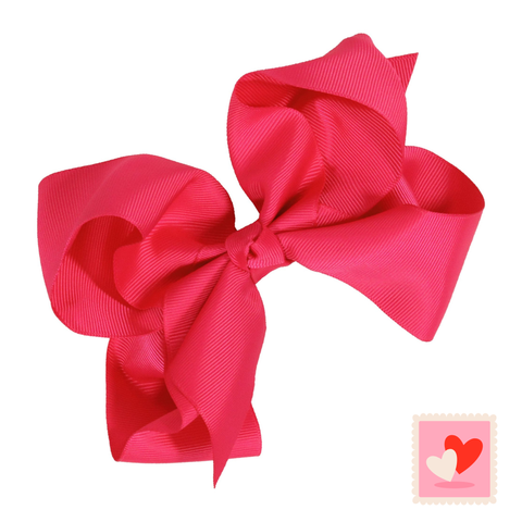Hot Pink Classic Hair Bow